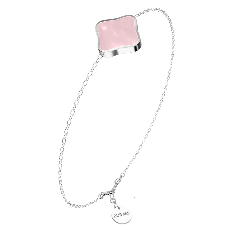 Flora Silver Pink Bracelet