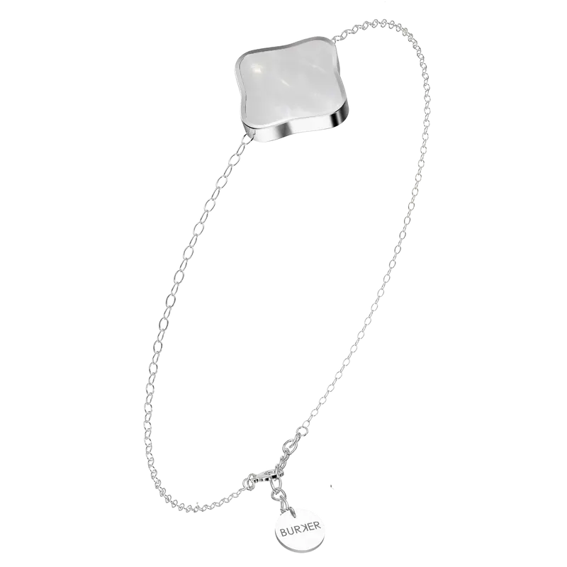 Flora Silver White Bracelet