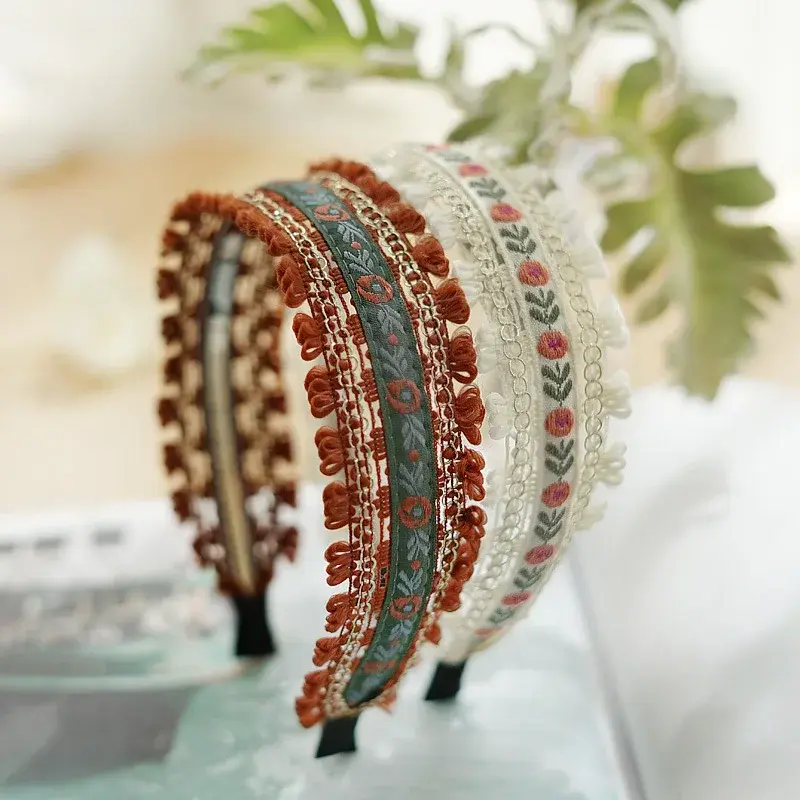 Floral Embroidery Headband