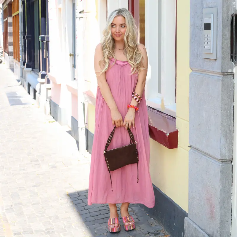 Florine dress oudroze franje
