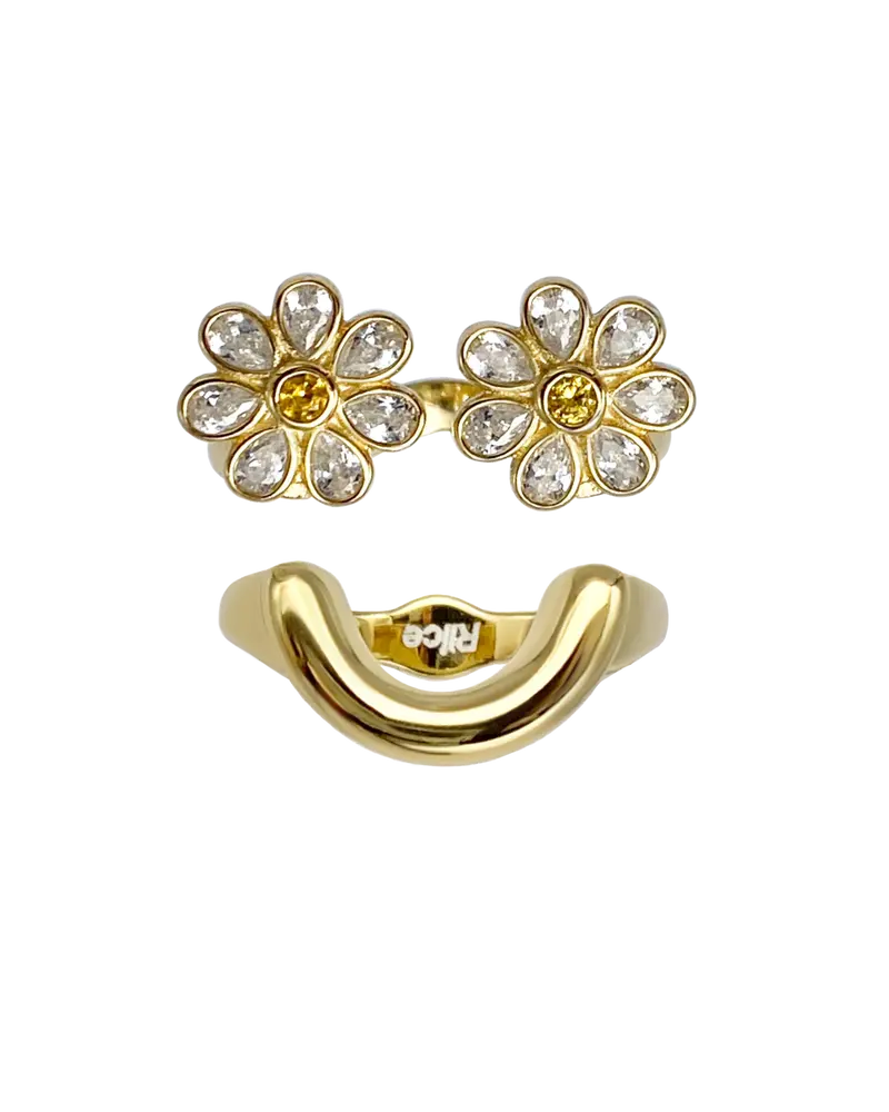 Flower Eyes - Mood Ring Set