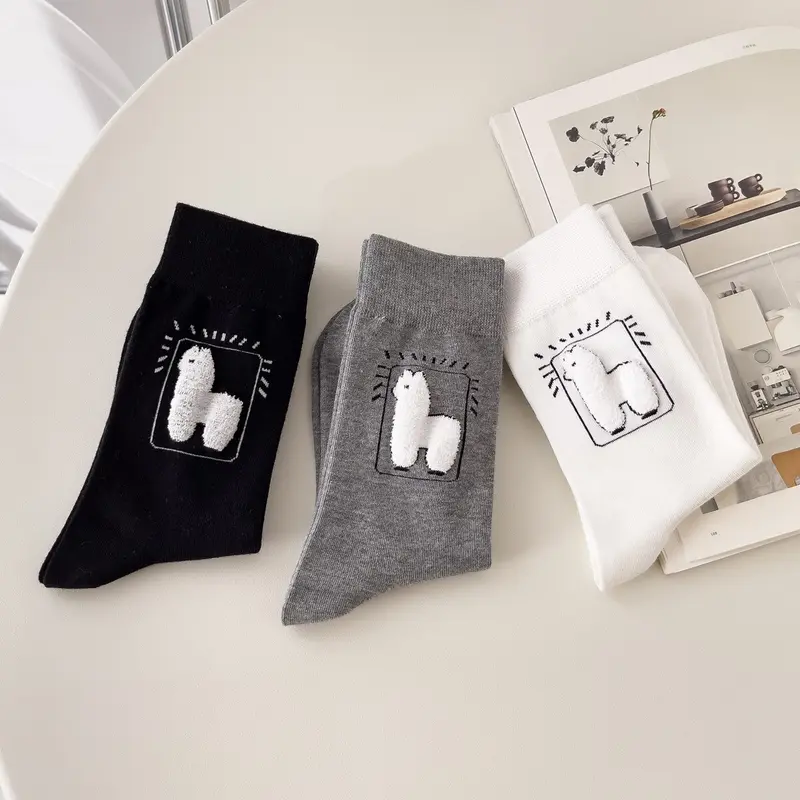 Fluffy Alpaca Crew Socks (3 Colours)