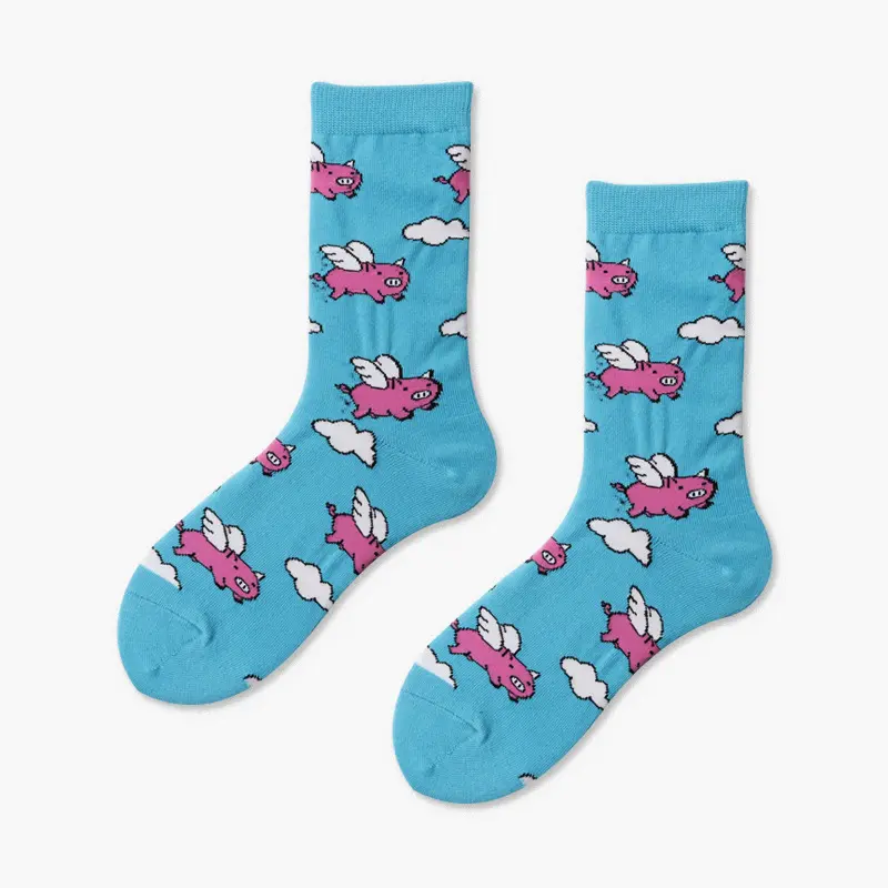 Flying Pig Crew Socks