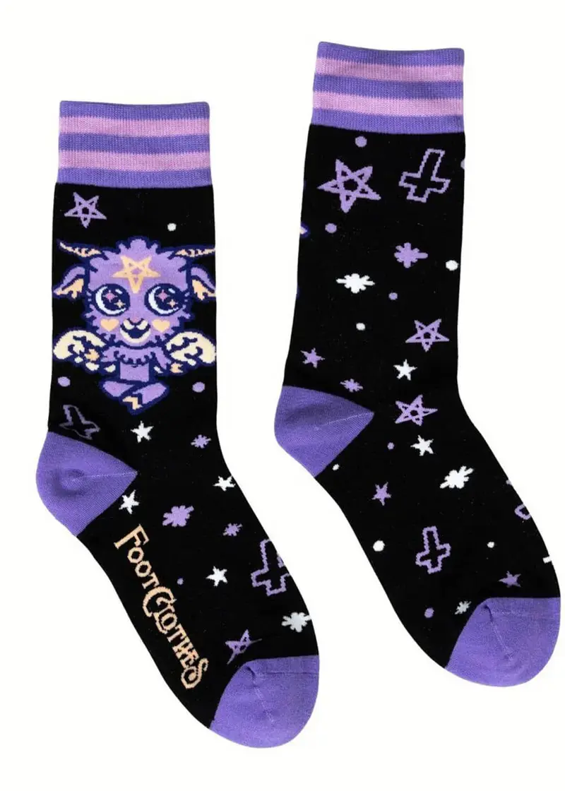 FootClothes Baby Baphomet Socks Black