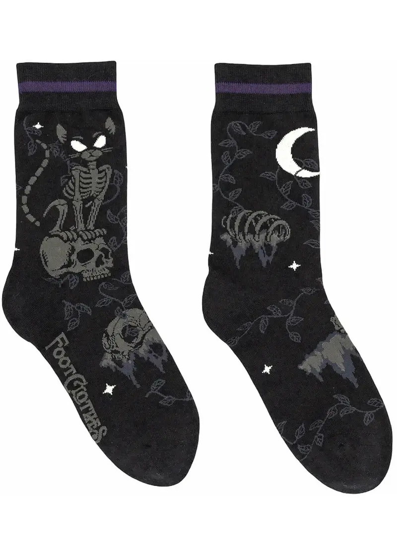 FootClothes Meowmento Black Socks