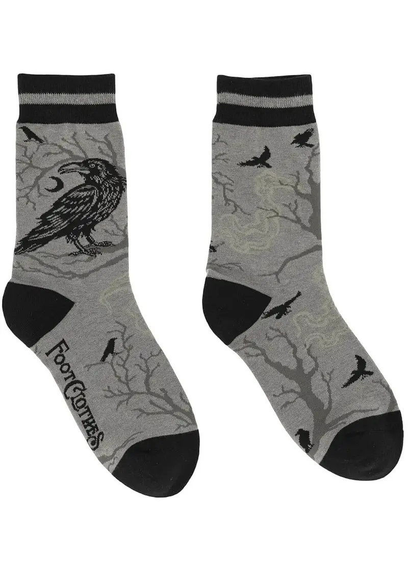 FootClothes Midnight Crew Socks Grey