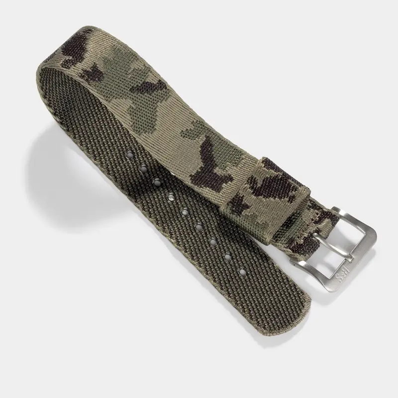 Forest Camo Jacquard Textil Durchzugs-Uhrenarmband