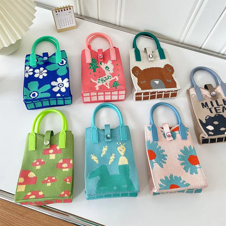 Forest Picnic Knitted Mini Bags (7 Designs)