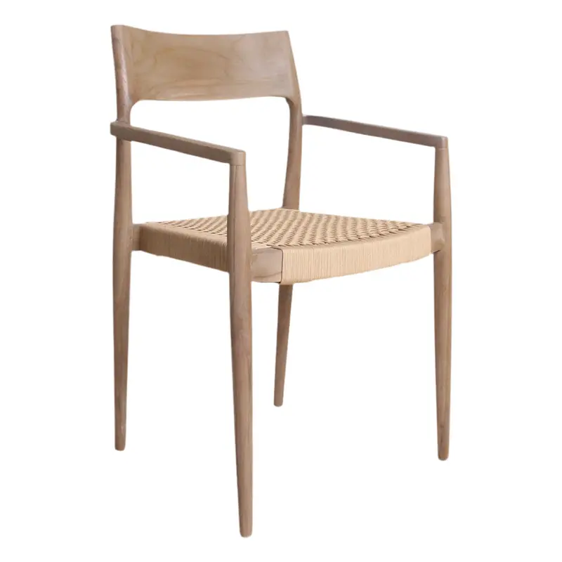 Freya Terrasstoel met Armleuning Naturel Set van 2 Raw Materials