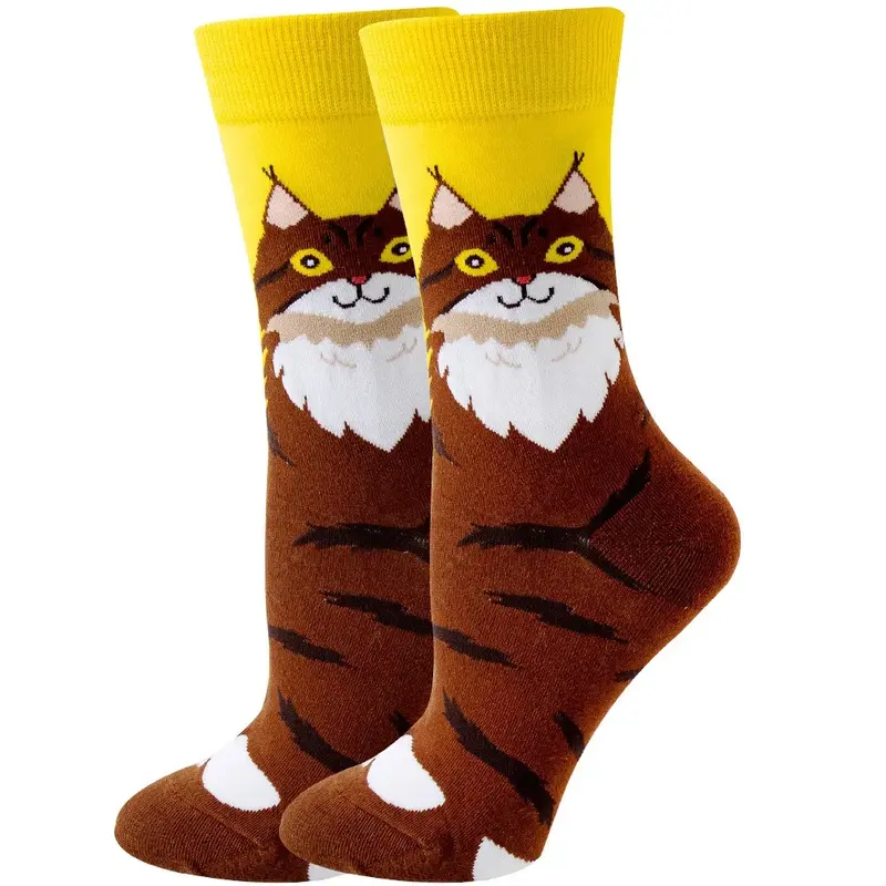 Friendly Cat Crew Socks