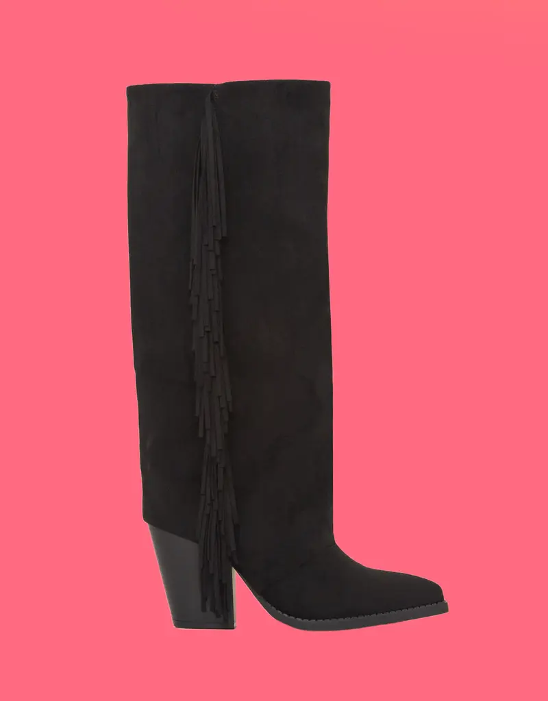 Fringe high heeled boots