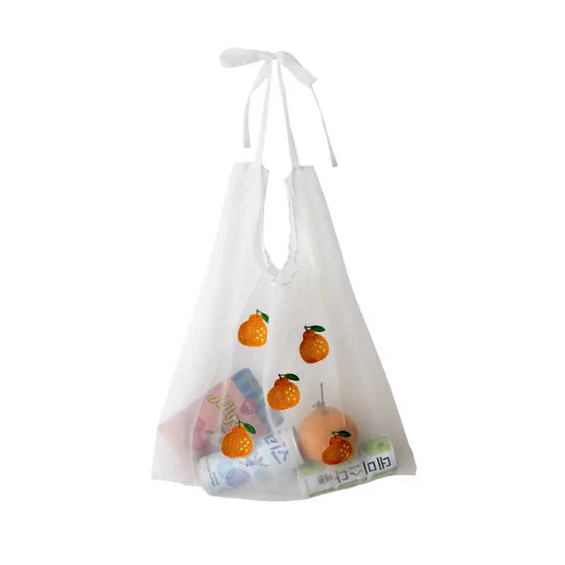 Fruit Embroidered Mesh Tote Bag (3 Designs)