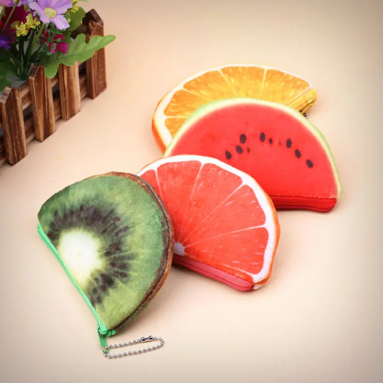 Fruit Slice Photo Print Coin Purses