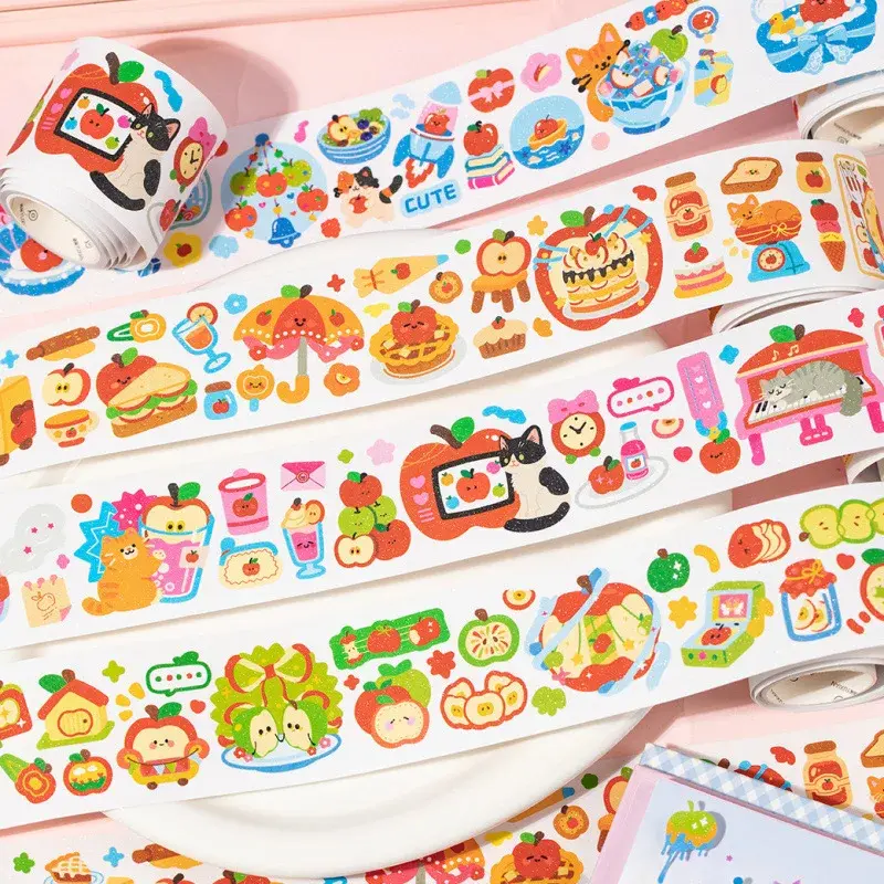 Fruits and Cats Sticker Roll