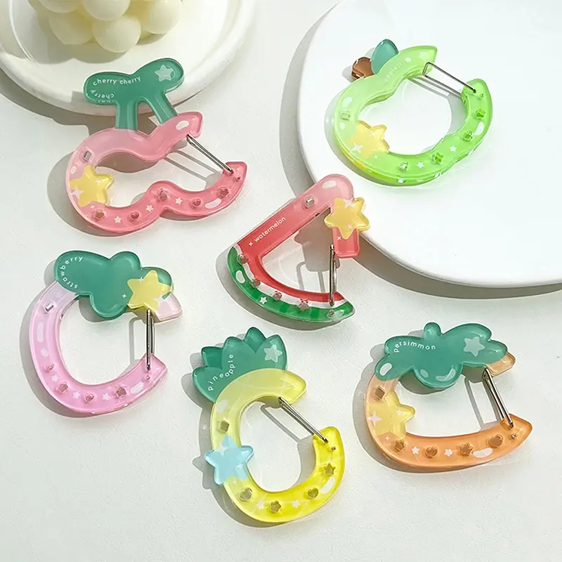 Fruity Acrylic Carabiner Clip (6 Designs)