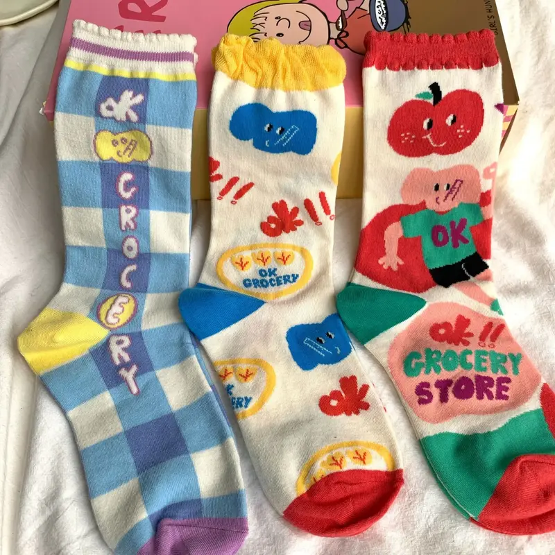 Fun Pattern Crew Socks