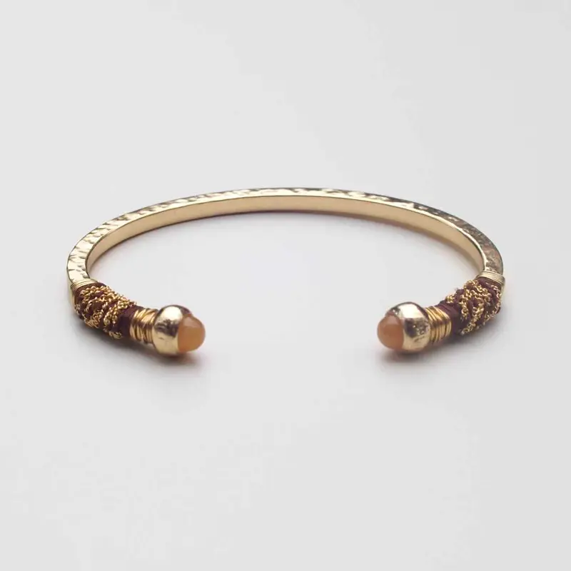 gas bijoux bangle sari gold brown