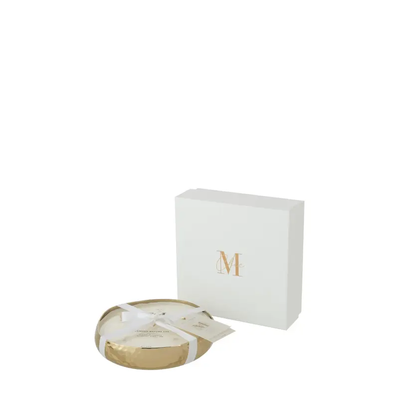 Geurkaars M-Chic Metaal Goud Medium 21u J-Line