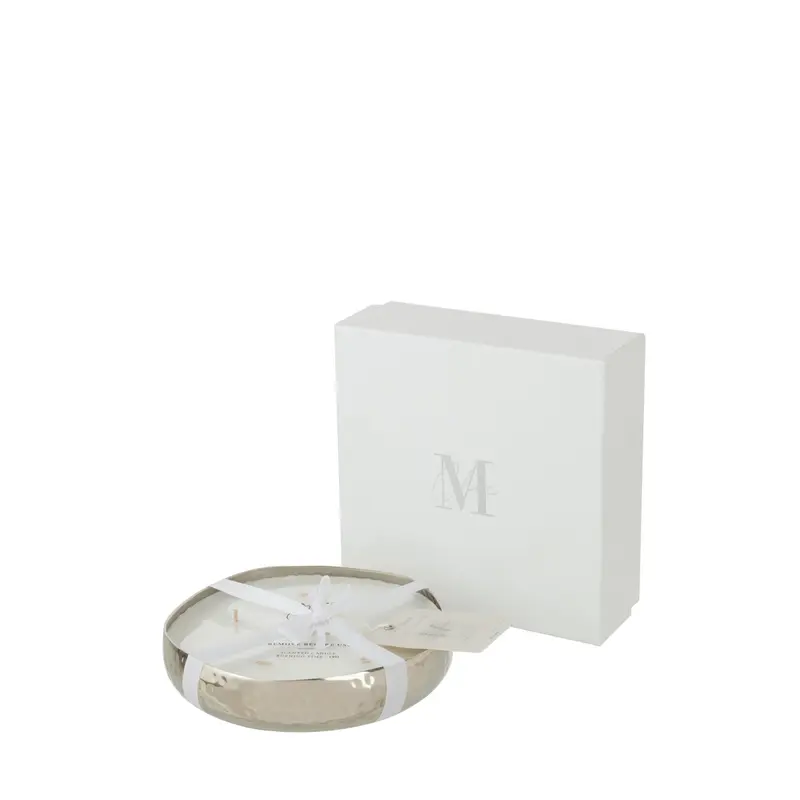 Geurkaars M-Chic Metaal Zilver Medium 21u J-Line