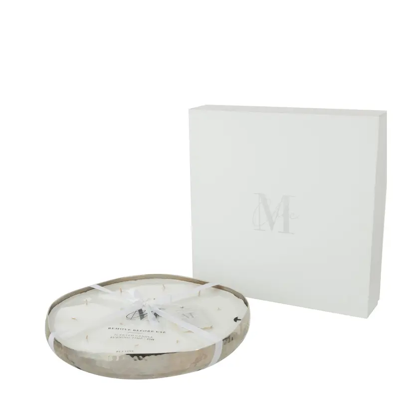 Geurkaars M-Chic Metaal Zilver XL 35u J-Line