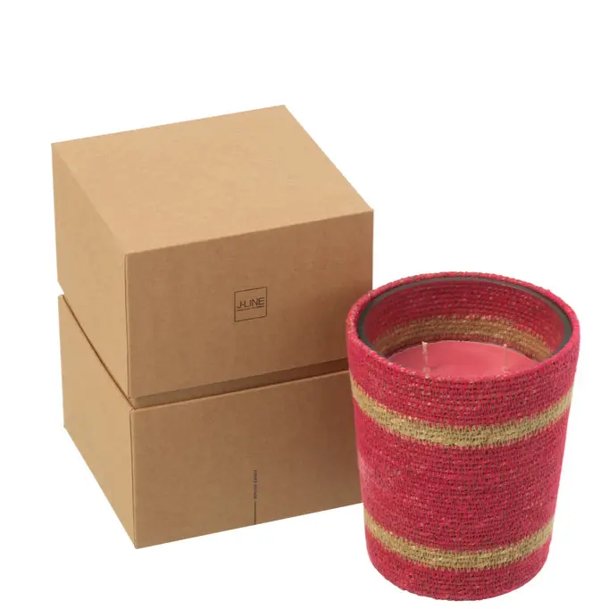 Geurkaars Mand Wax Fuchsia Medium -55 Uur