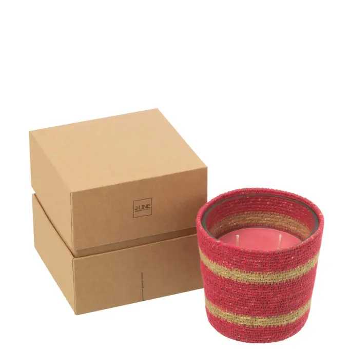 Geurkaars Mand Wax Fuchsia Small - 45 Uur