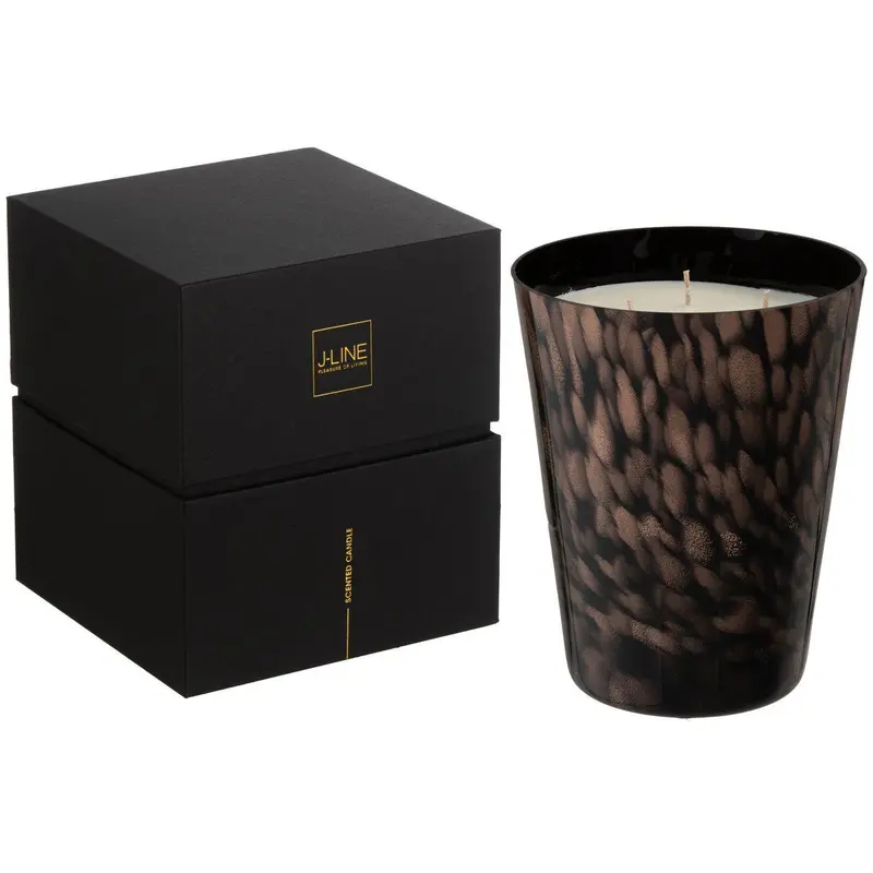 Geurkaars Noa Sandalwood Zwart/Goud Large 95uur