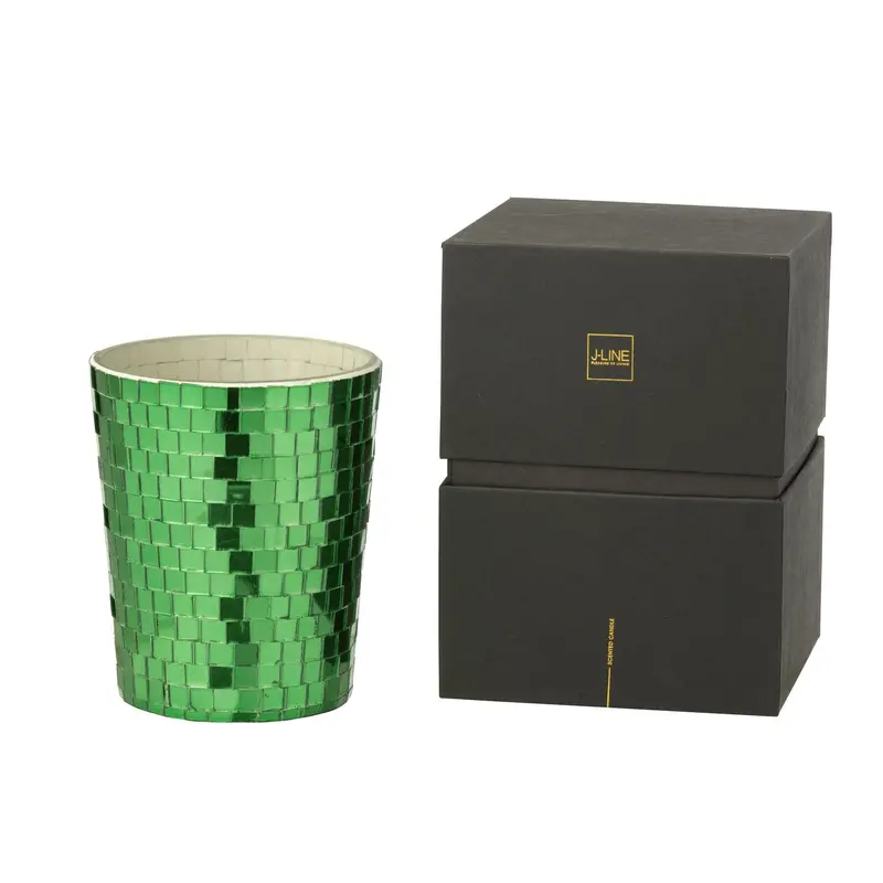 Geurkaars Spiegel Glas Groen J-Line