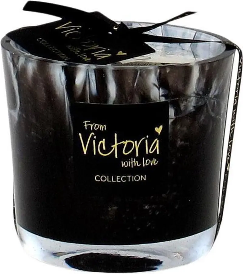 Geurkaars Victoria with Love " Marble Zwart "