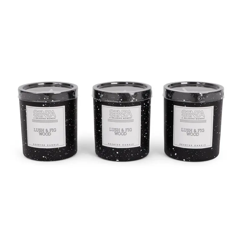 Geurkaars vijgenhout - set van 3