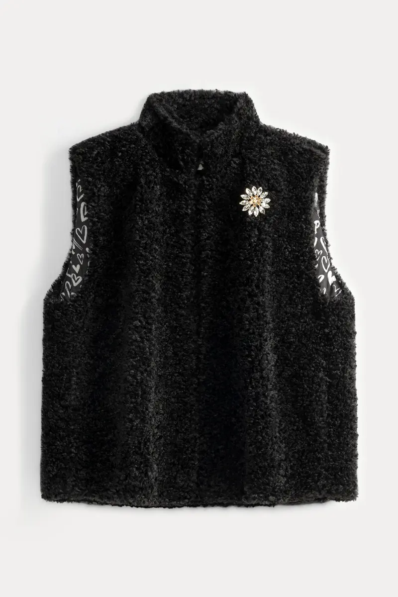 Gilet Teddy Love black