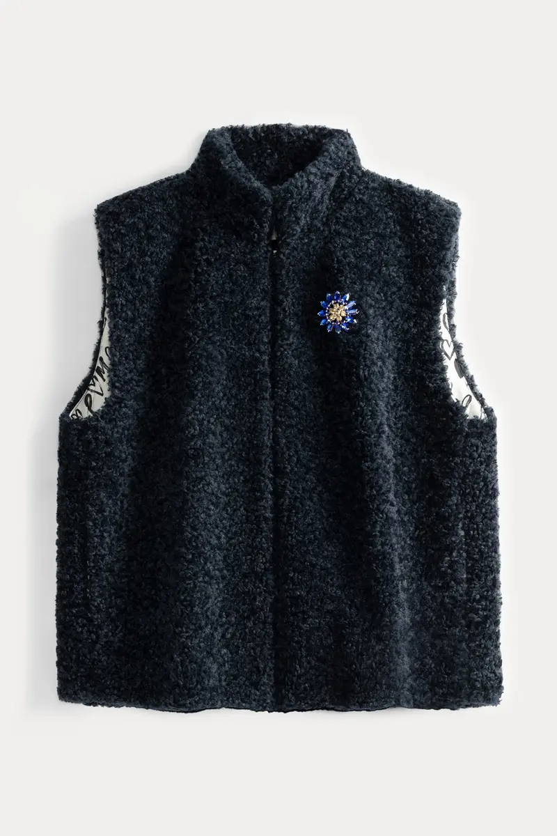 Gilet Teddy Love black