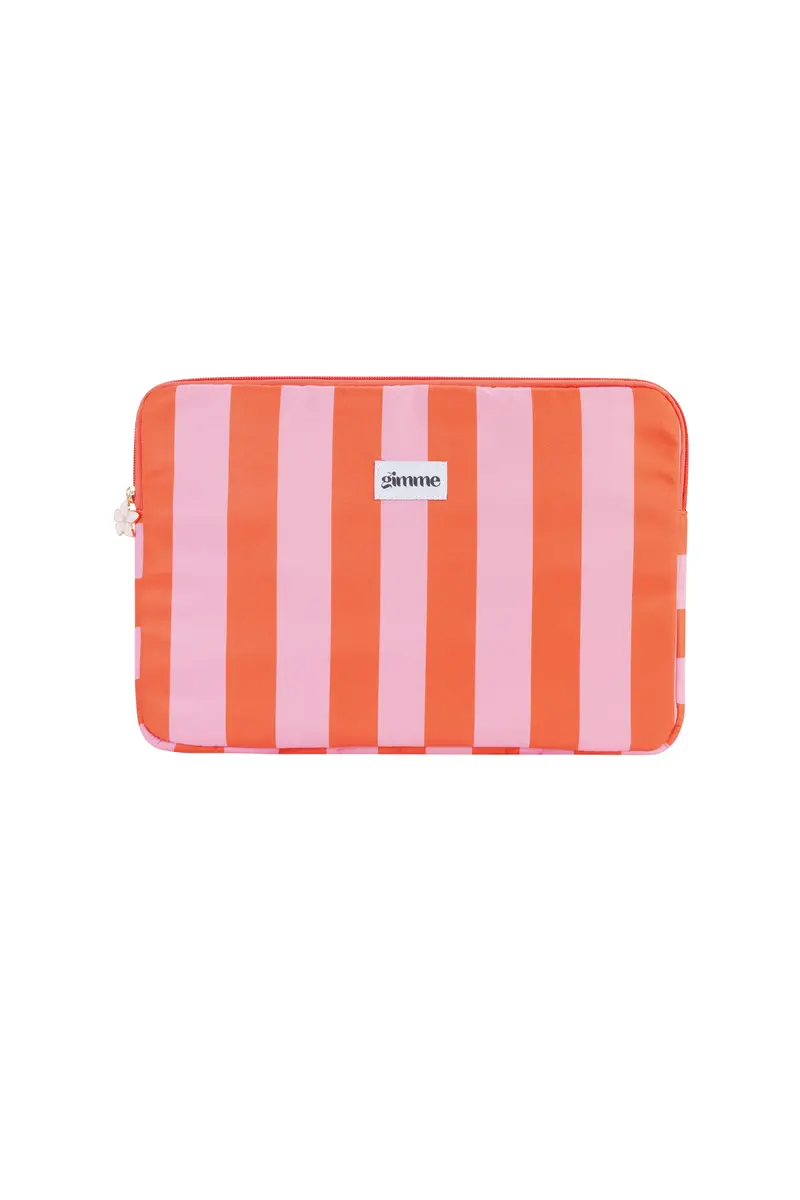 Gimme gestreepte laptopsleeves - 13 inches Oranje