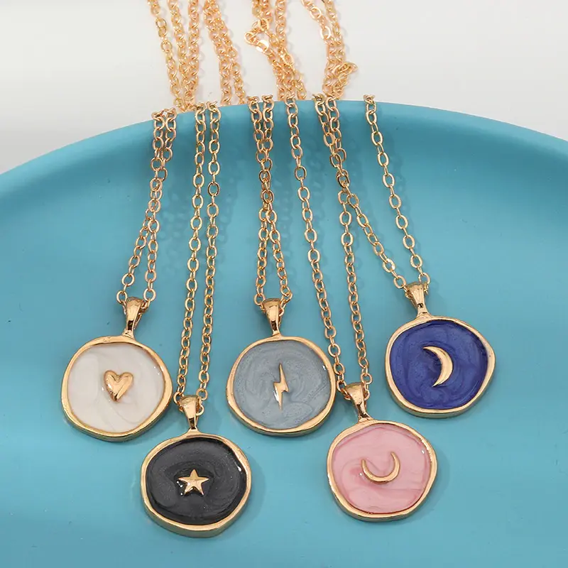 Glazed Pendant Necklace (5 Designs)
