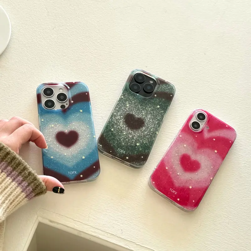 Glitter Heart iPhone Case