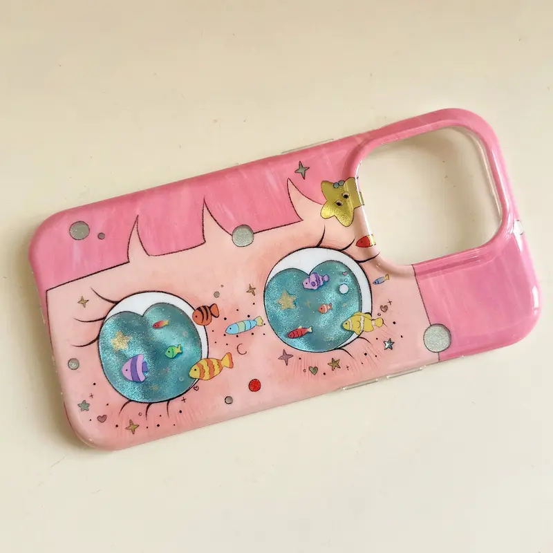 Glittering Aquarium Eyes iPhone Case