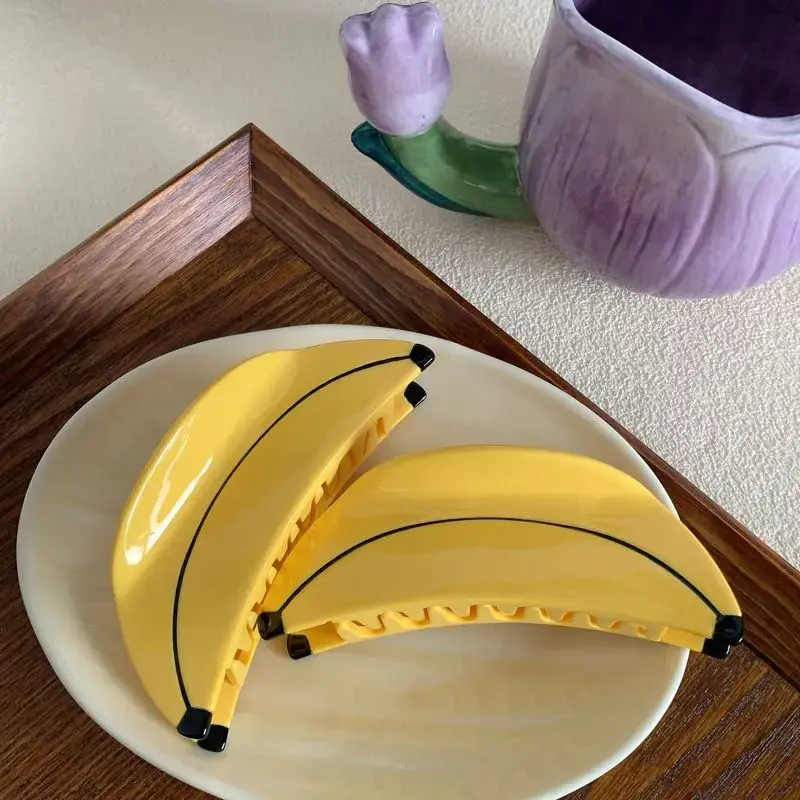 Glossy Banana Hair Clip Claw