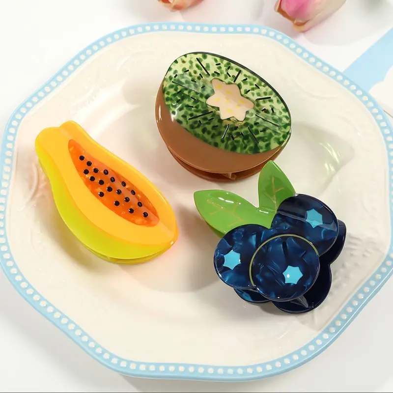 Glossy Fruit Acrylic Hair Claw Clip