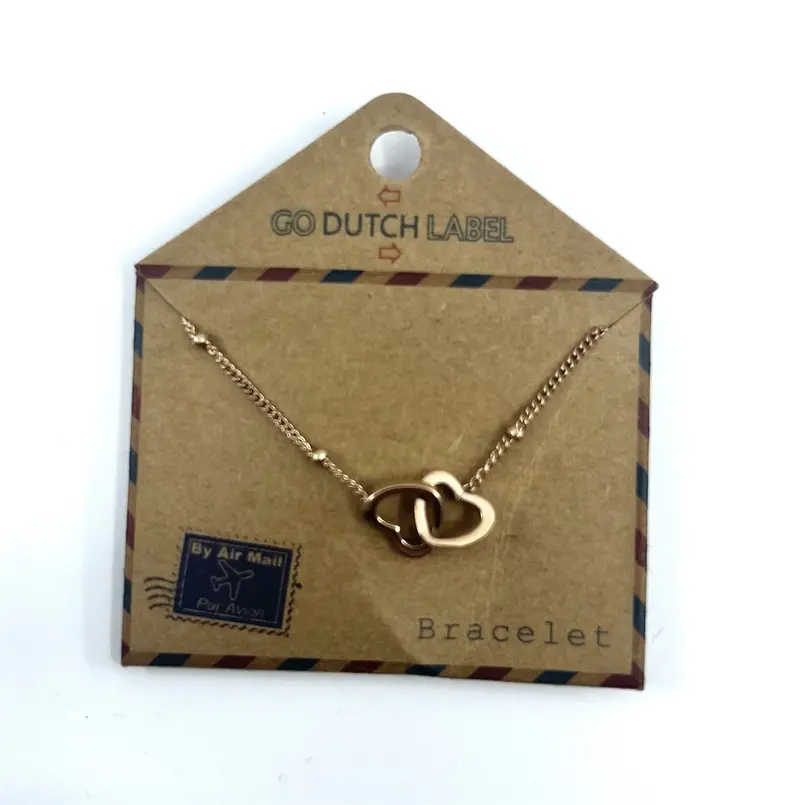 Go Dutch Label Armband Dubbel hartje