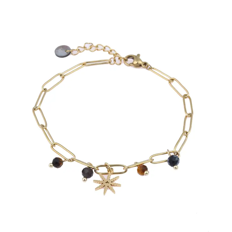 GO Dutch Label Armband schakel steen