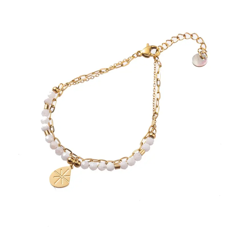 Go Dutch Label Armband (Sieraad) dubbele kralen met bedel