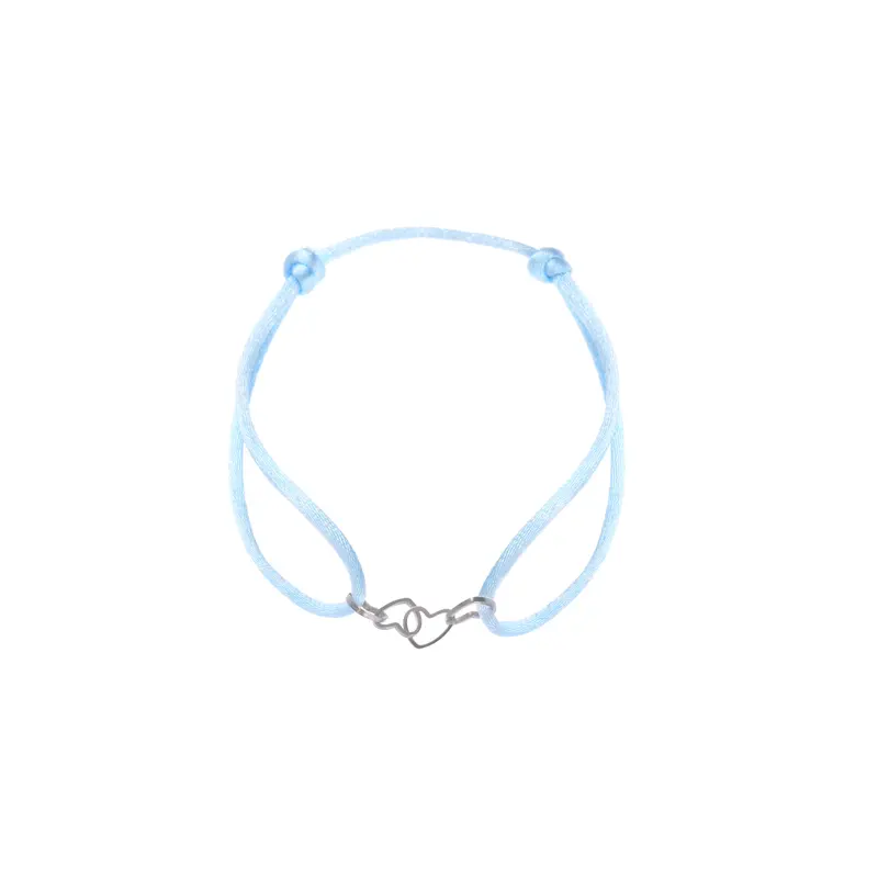 Go Dutch Label Armband touw 4 hart open Silver