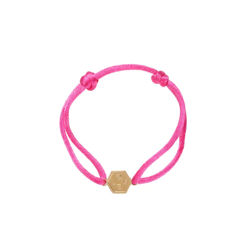 Go Dutch Label Armband touw 5 hoek love goud