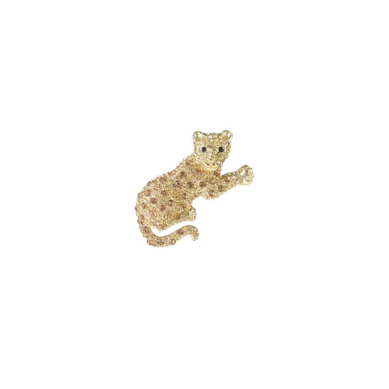 Go Dutch Label Broche Sparkly Leopard