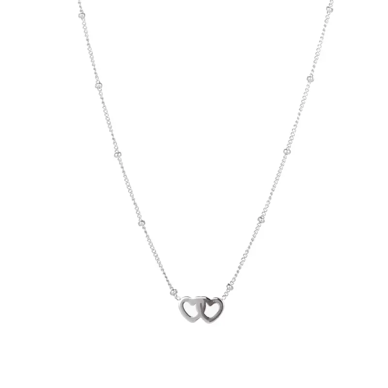 Go Dutch Label Collier 2 verbonden hartjes