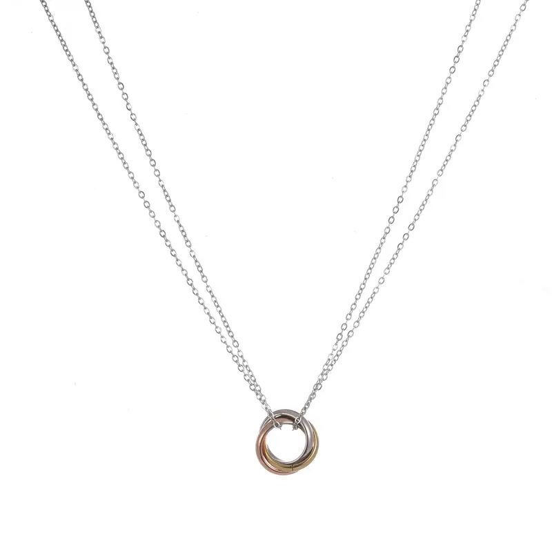 Go Dutch Label Collier 3 verschillende ring Silver