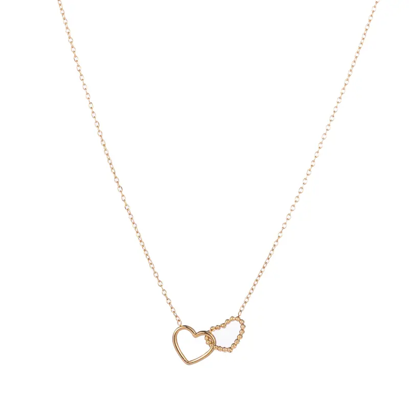 Go Dutch Label Collier dubbel hartje