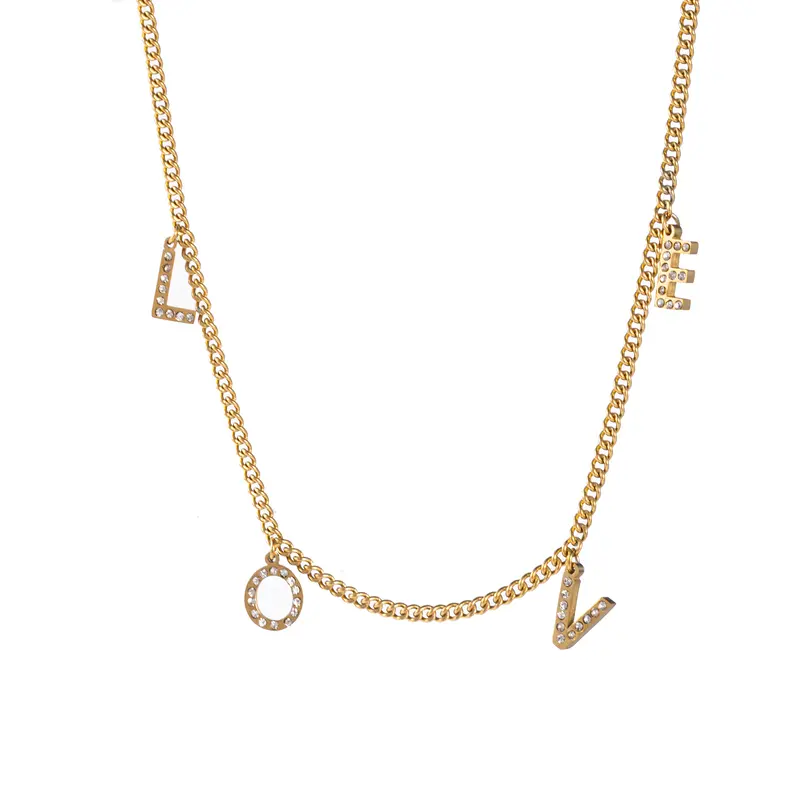 Go Dutch Label Collier Love with stones
