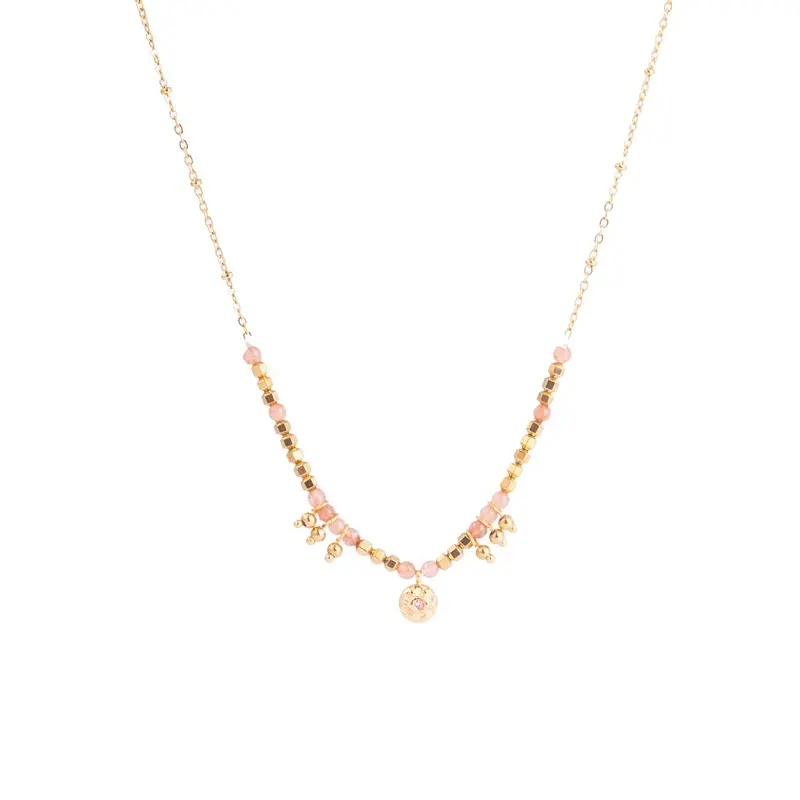 Go Dutch Label Collier roze kralen bedeltjes