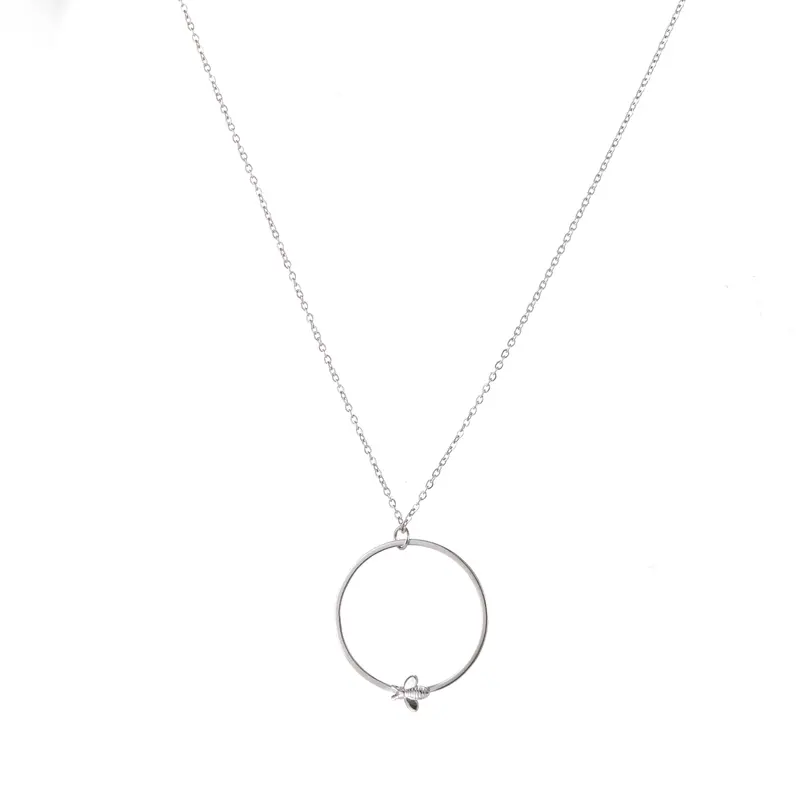 Go Dutch Label Ketting circle bij Zilver